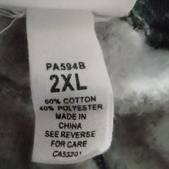 EUC: Reflex Sz 2XL Dark Gray Marled "LOVE" Floral Graphic Jogger Sweatpants - Picture 4 of 6